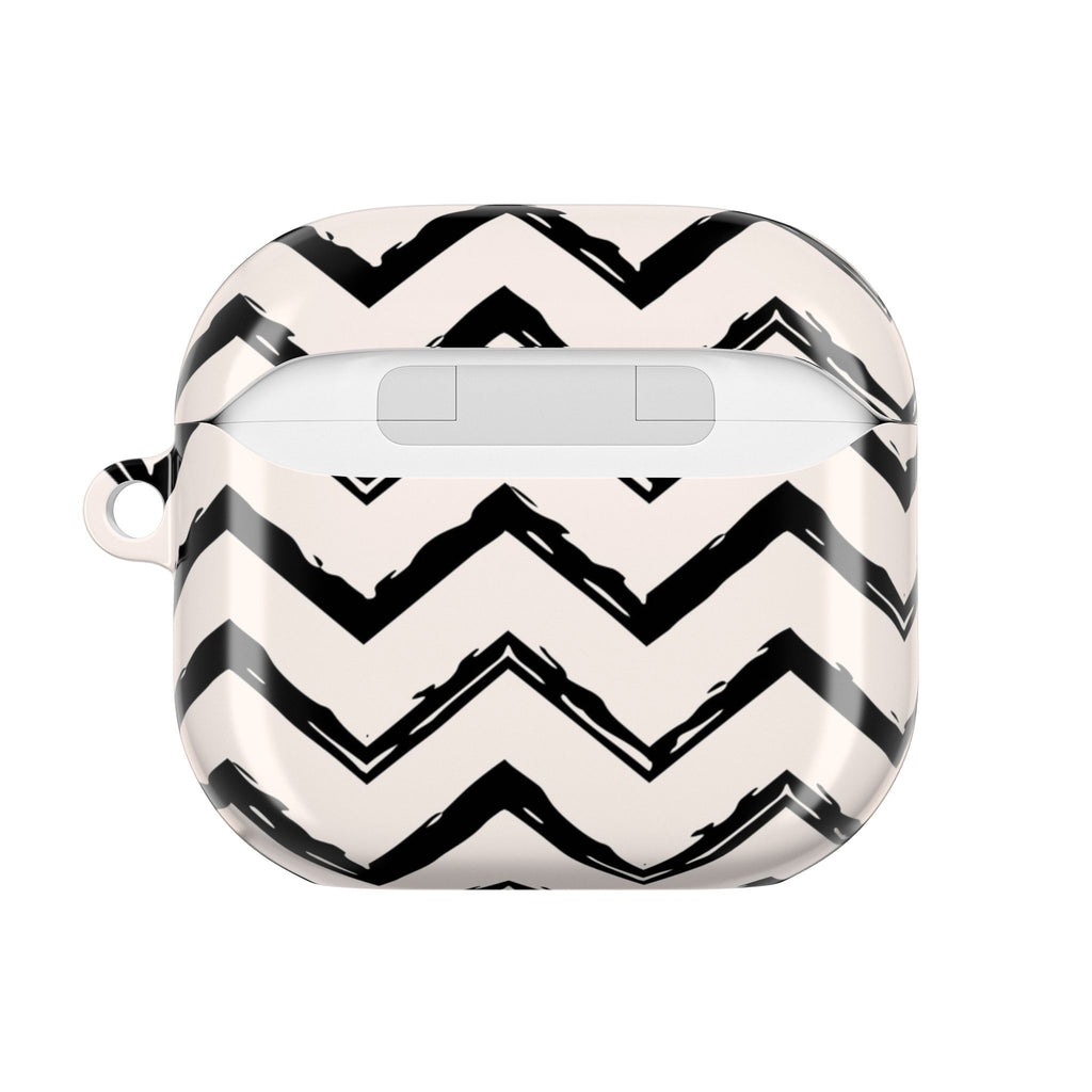 Zig Zag Edit | Black & Cream Chevron AirPods Case