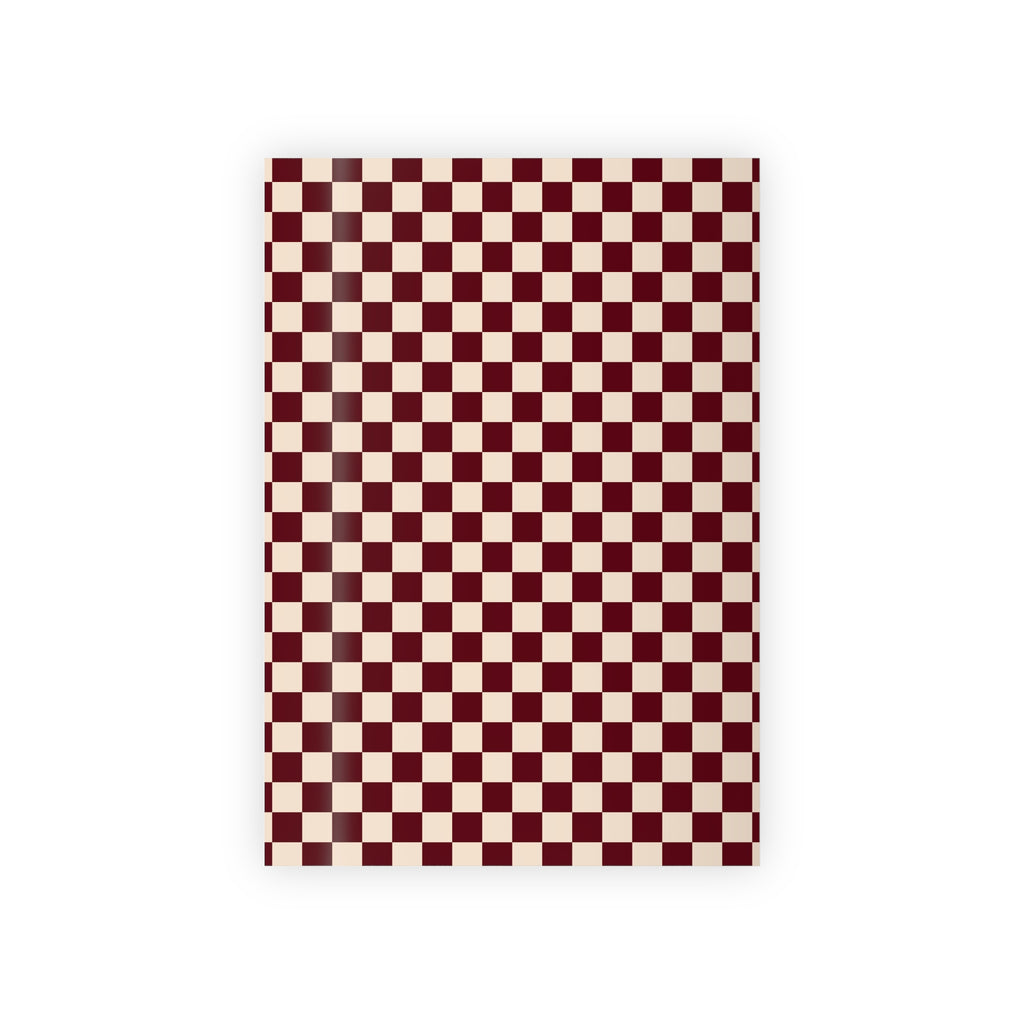 Parlor Check | Burgundy & Cream Checker Wrapping Paper