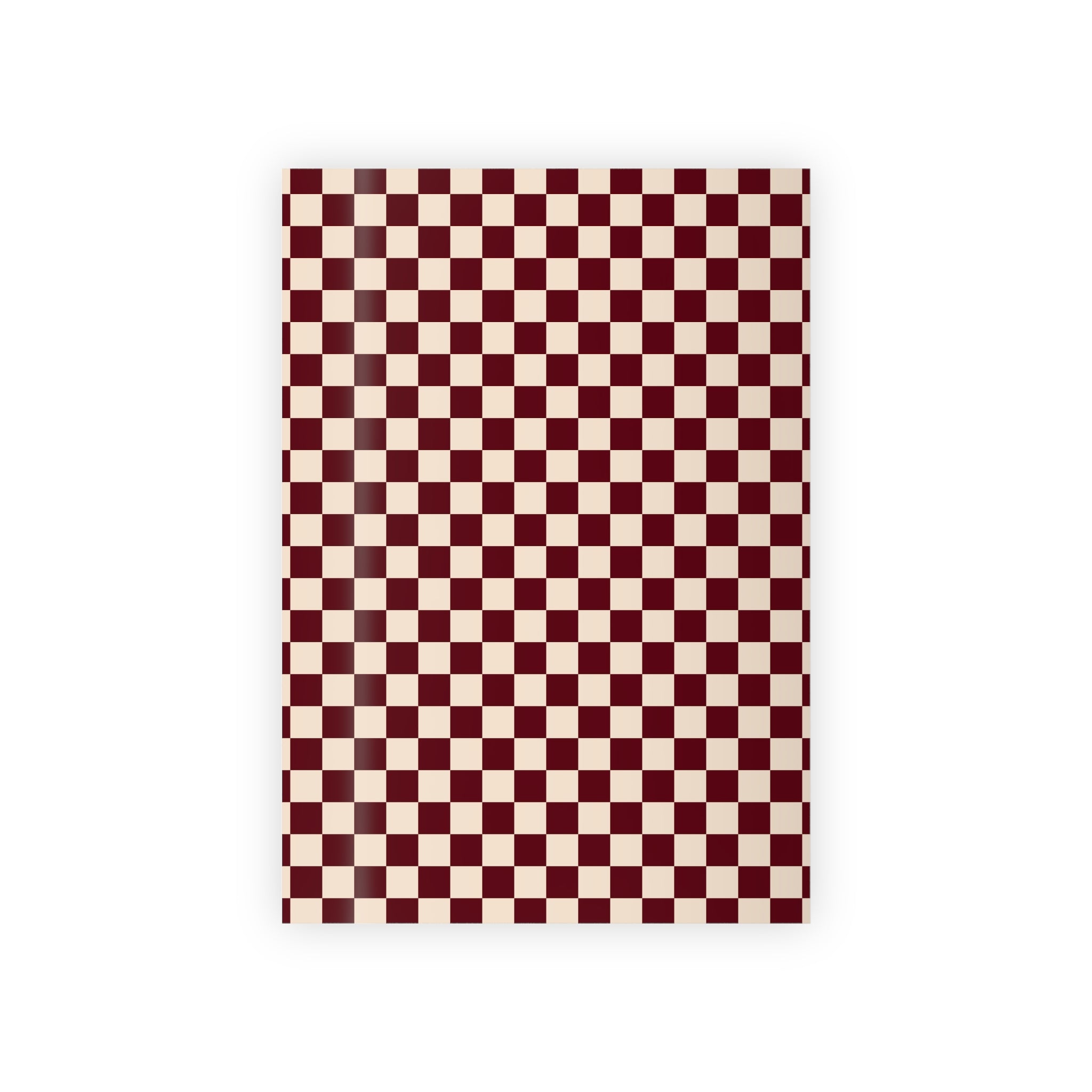 Parlor Check | Burgundy & Cream Checker Wrapping Paper