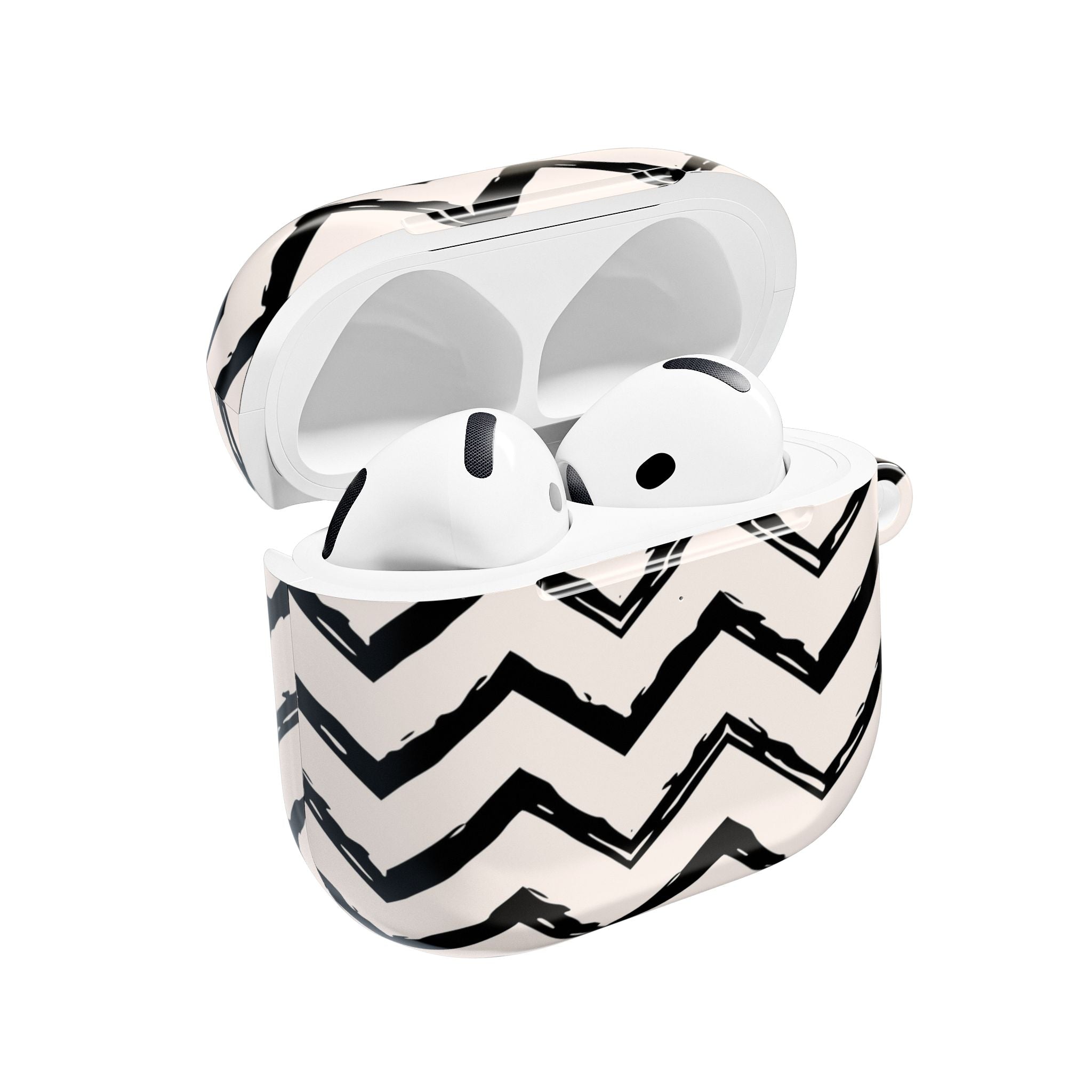 Zig Zag Edit | Black & Cream Chevron AirPods Case