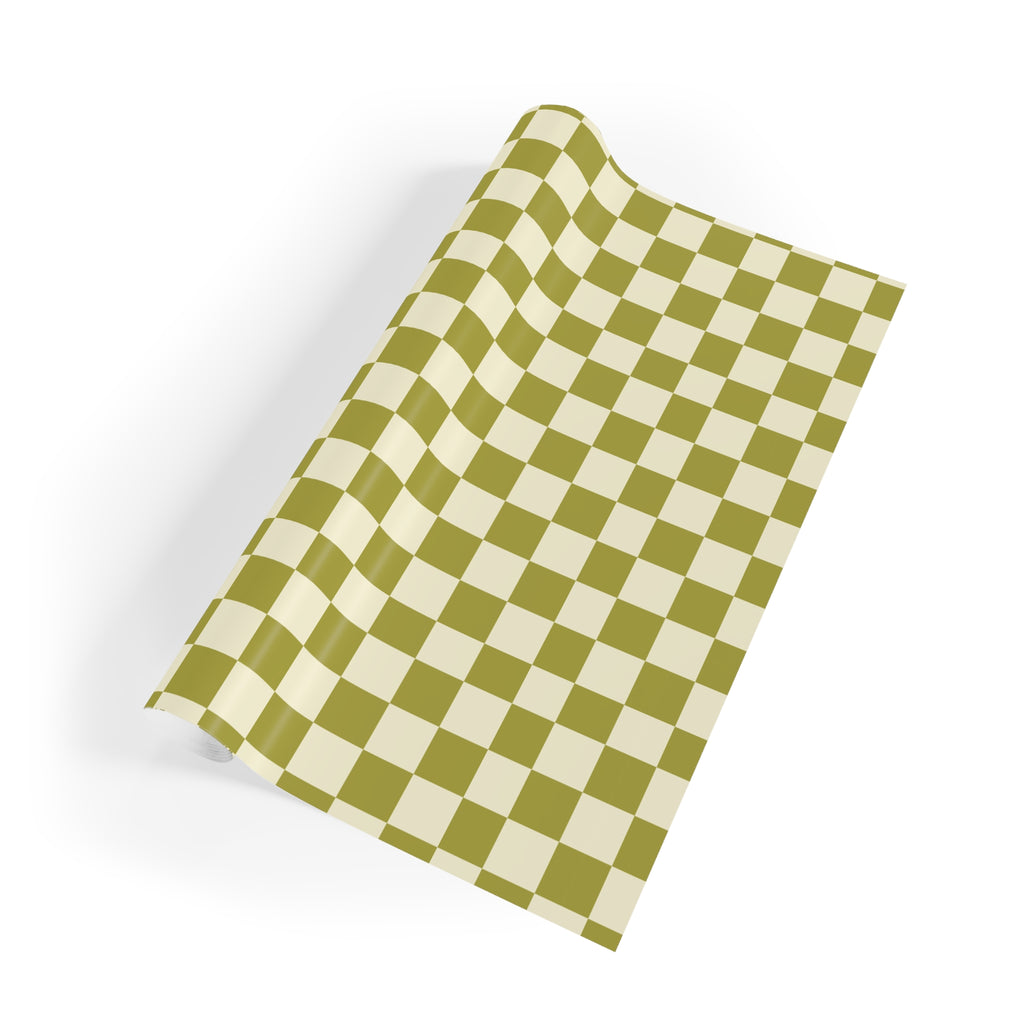 Olive Check | Wrapping Paper