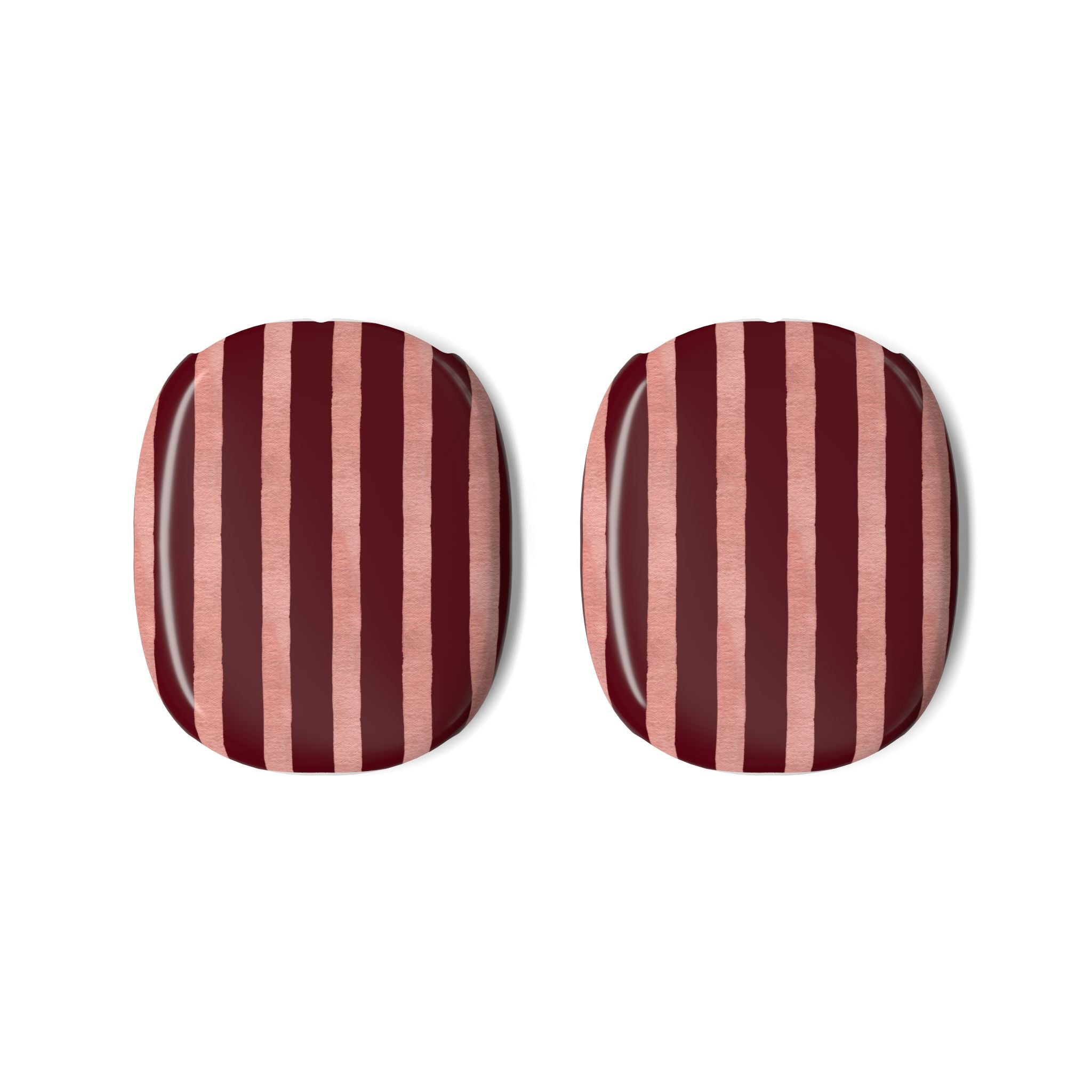 Blush Column | Burgundy & Soft Pink Stripe AirPods Max Case