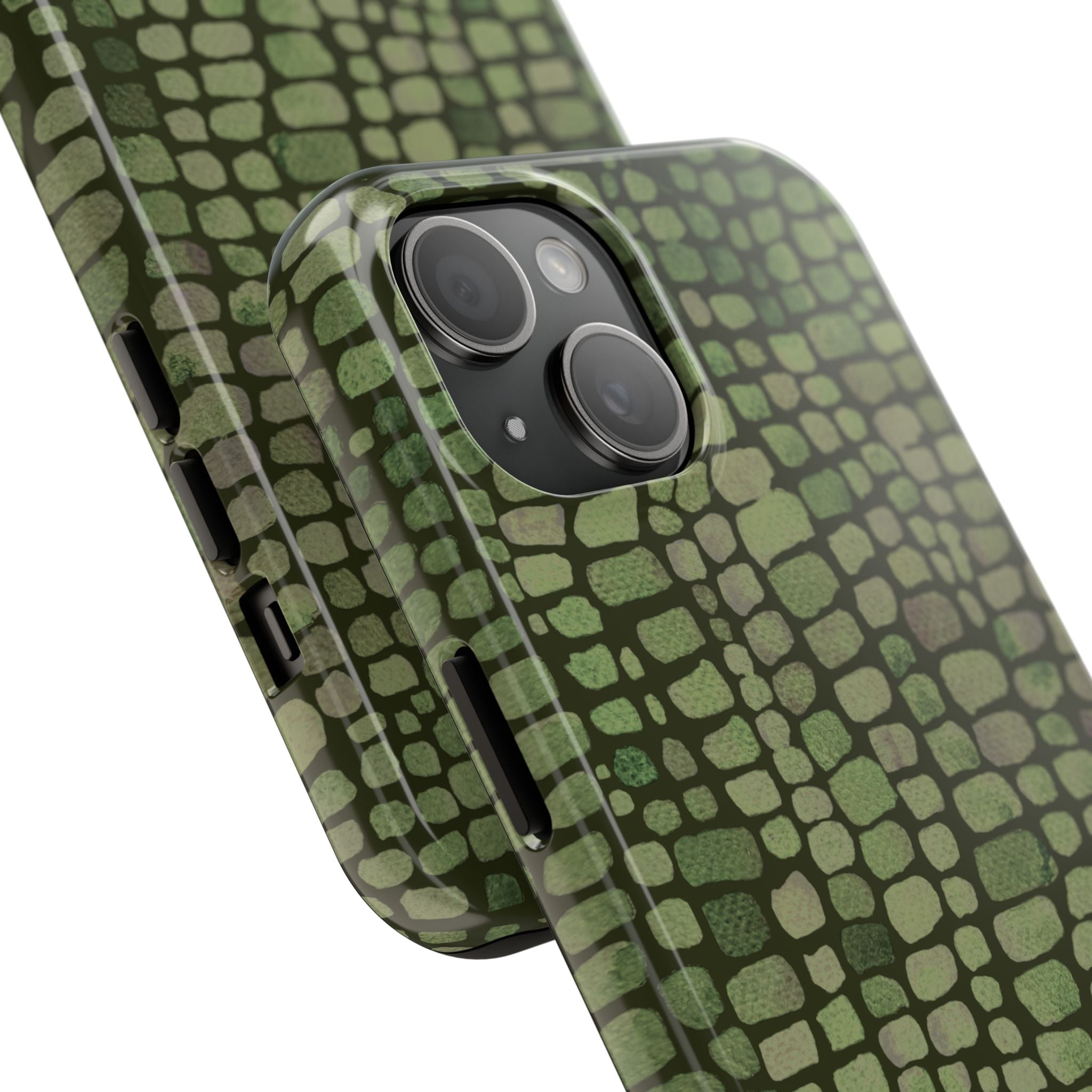 Olive Emboss | Olive & Sage Snakeskin Print Phone Case
