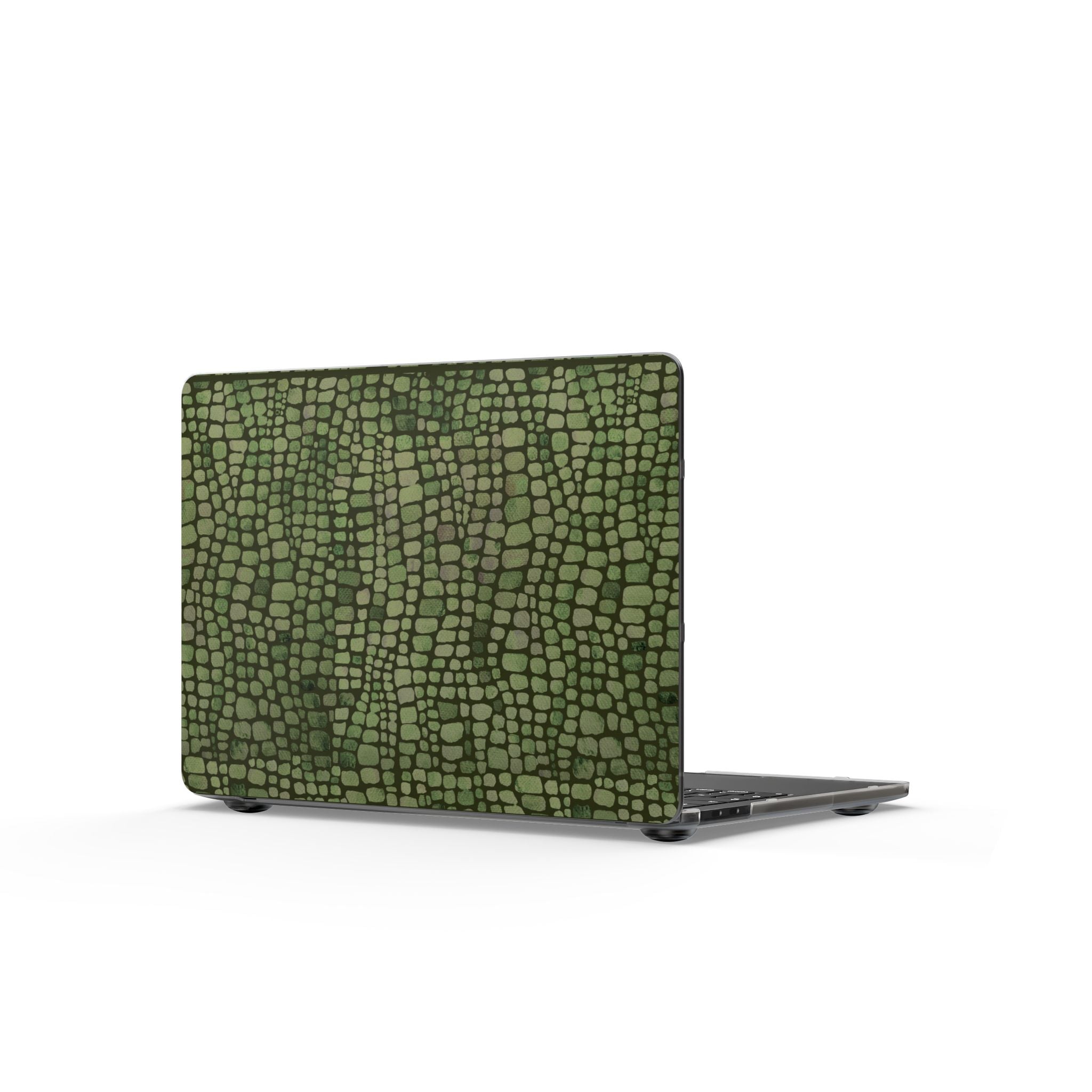 Olive Emboss | Olive & Sage Snakeskin Print Laptop Sleeve