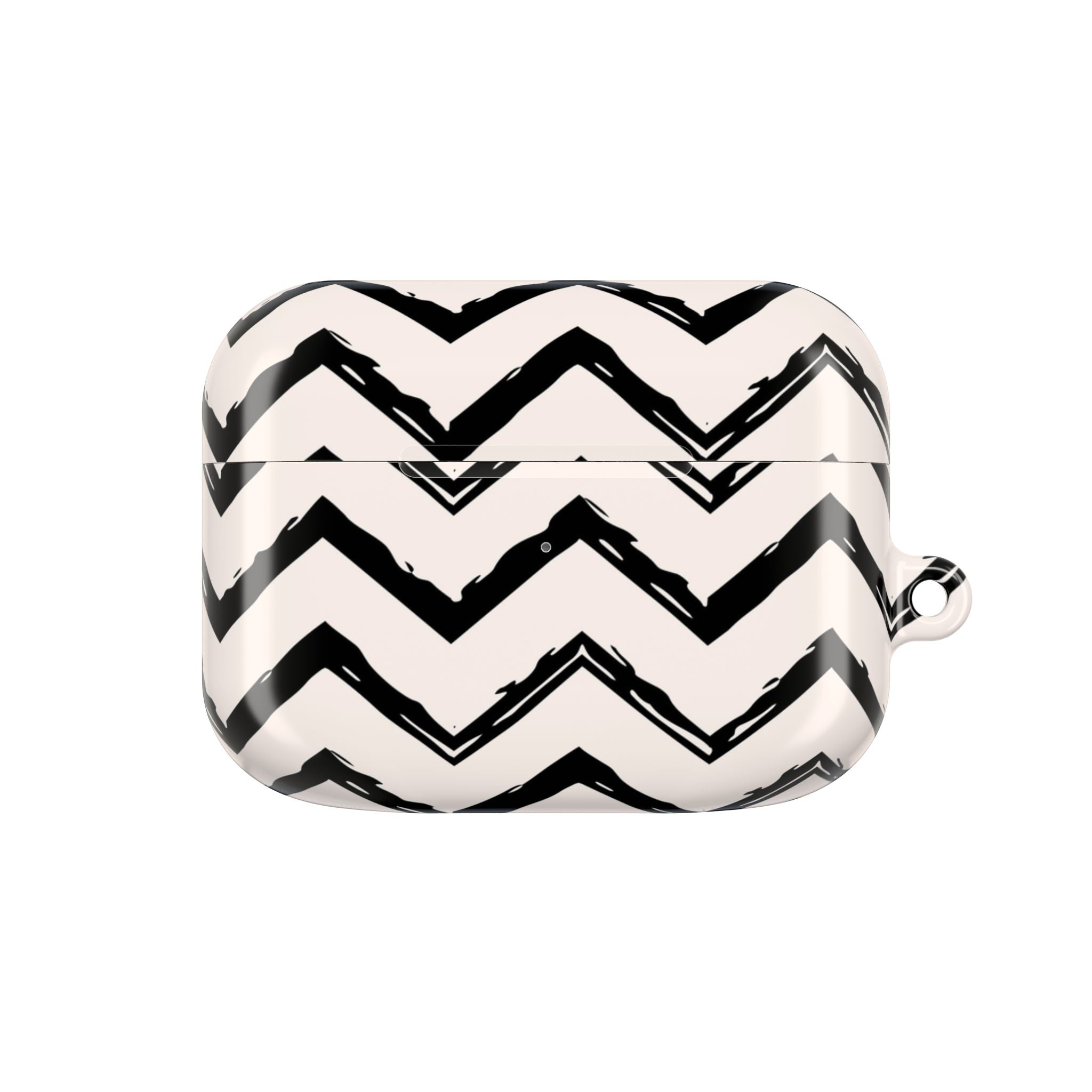 Zig Zag Edit | Black & Cream Chevron AirPods Case