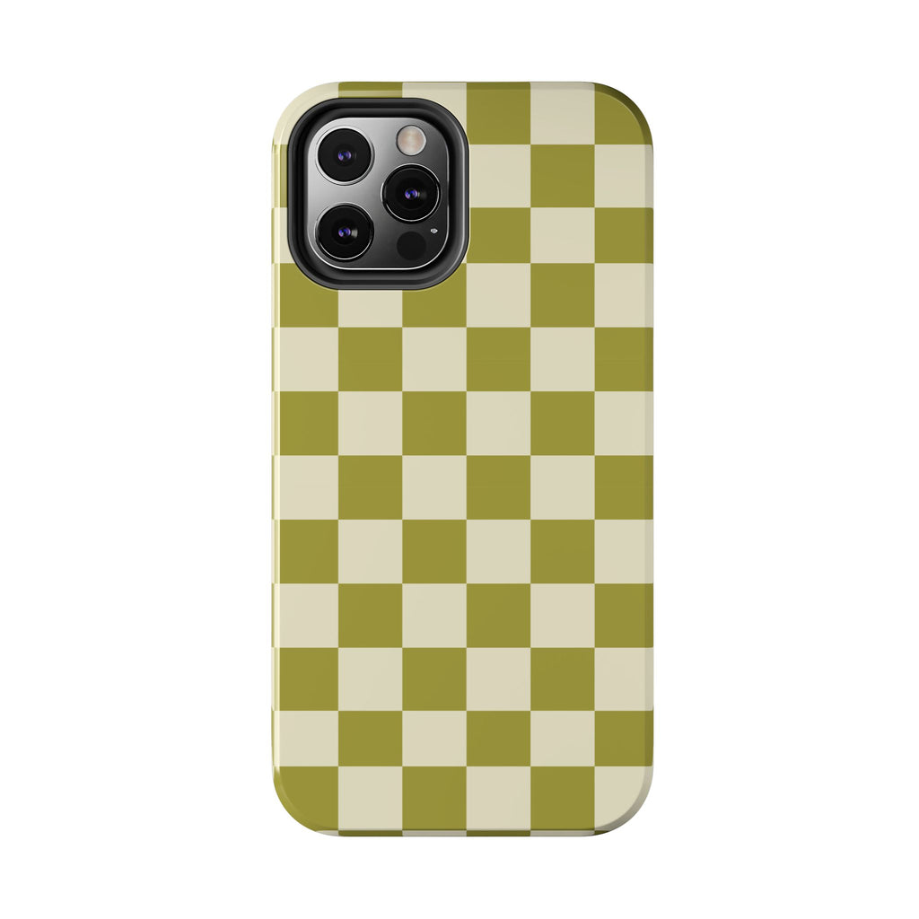 Maroon & Blush Striped Tough Phone Case — Durable Protective iPhone Cover