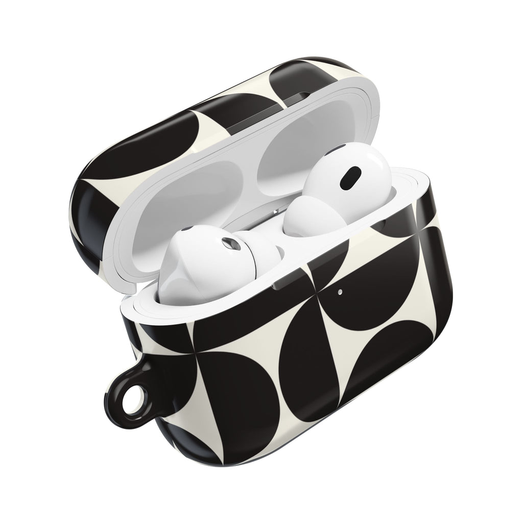 Noir Mod | Black Geometric Retro AirPods Case