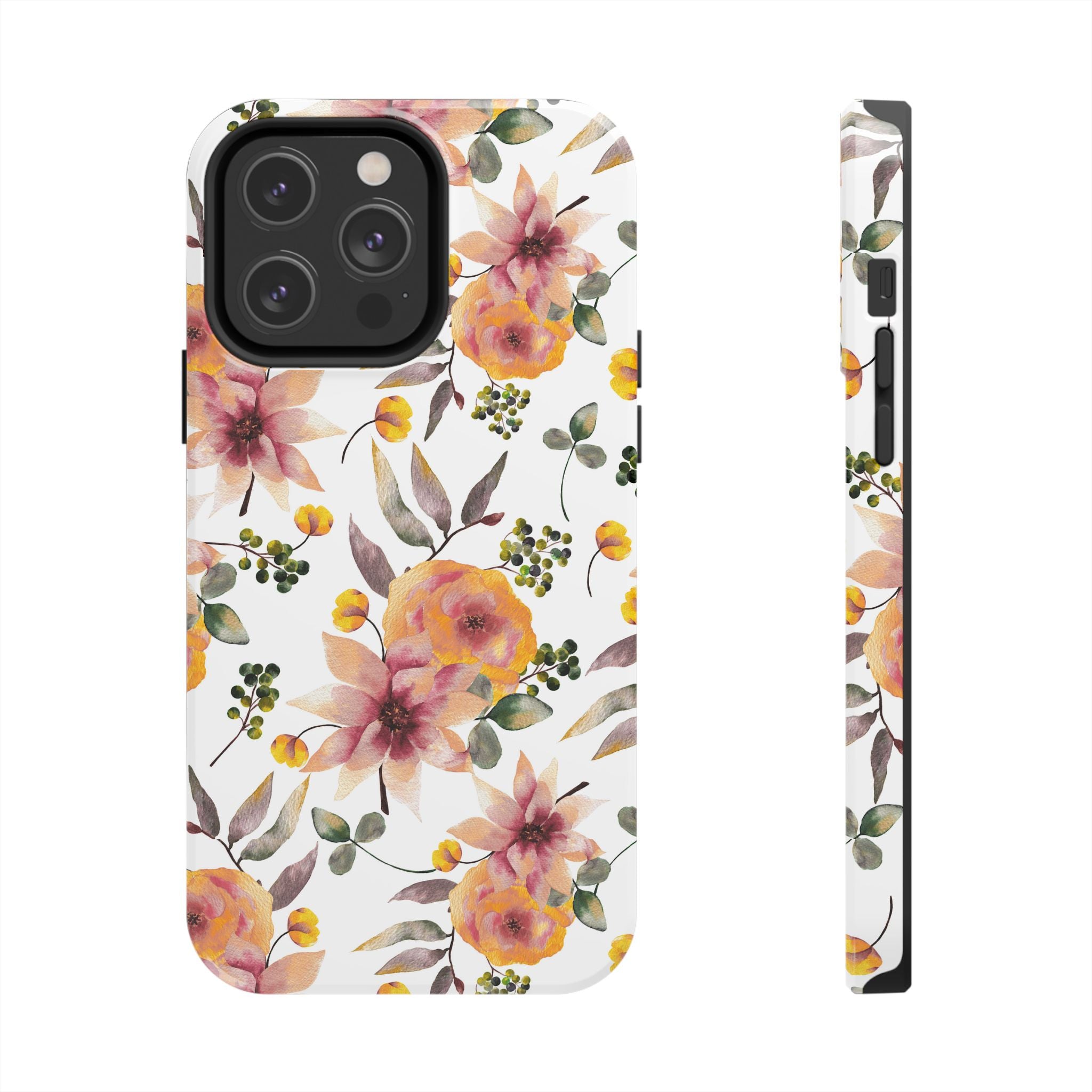 Painterly Bloom | Watercolor Autumn Floral Tough Phone Case