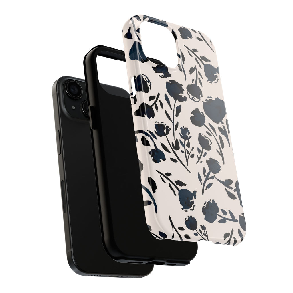 Midnight Meadow | Navy Floral Print Phone Case