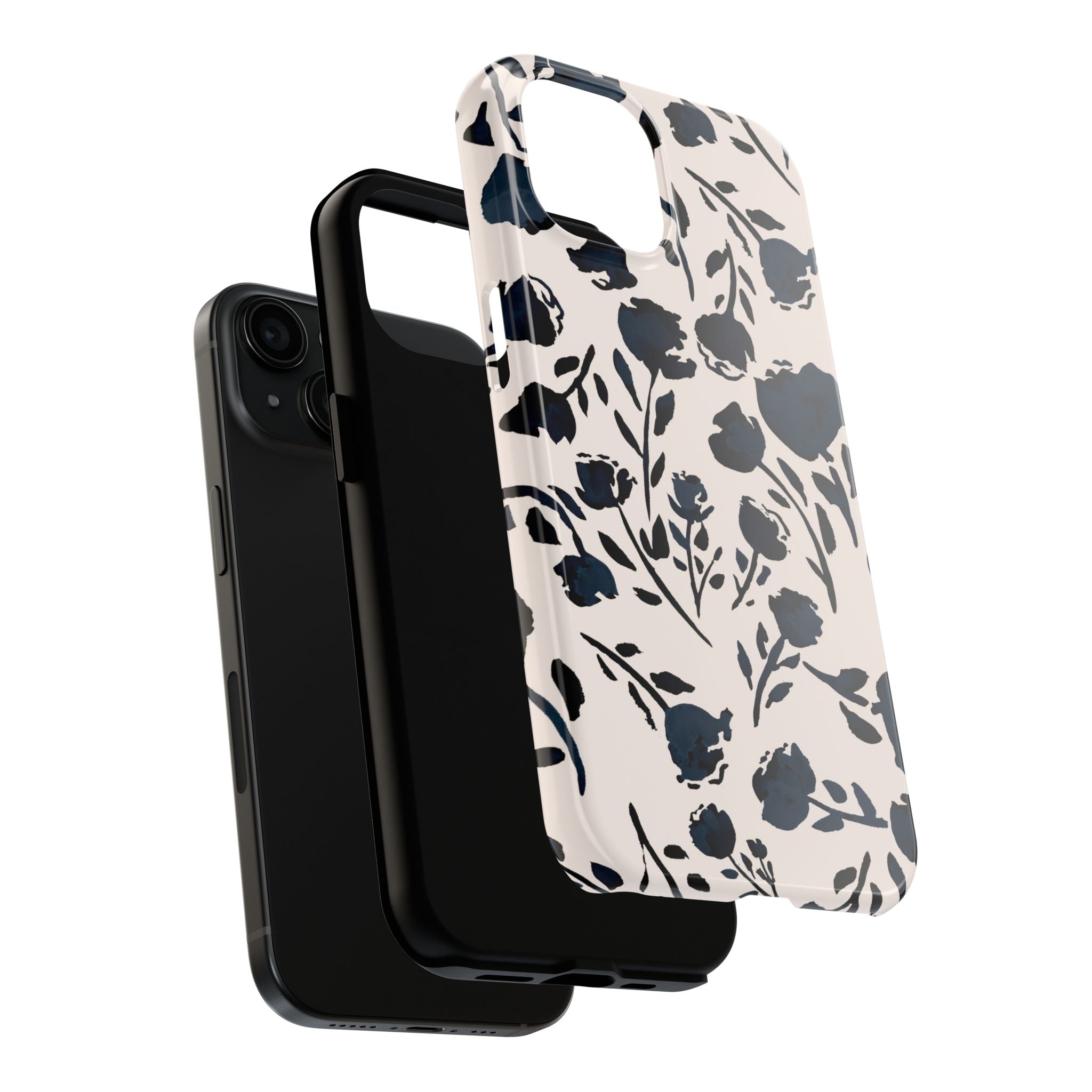 Midnight Meadow | Navy Floral Print Phone Case