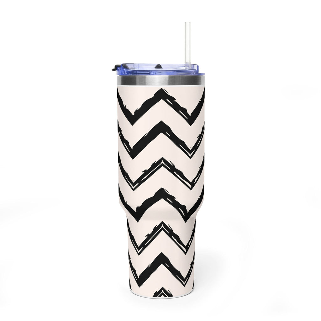 Zig Zag Edit | Black & Cream Chevron Tumbler