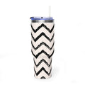 Zig Zag Edit | Black & Cream Chevron Tumbler