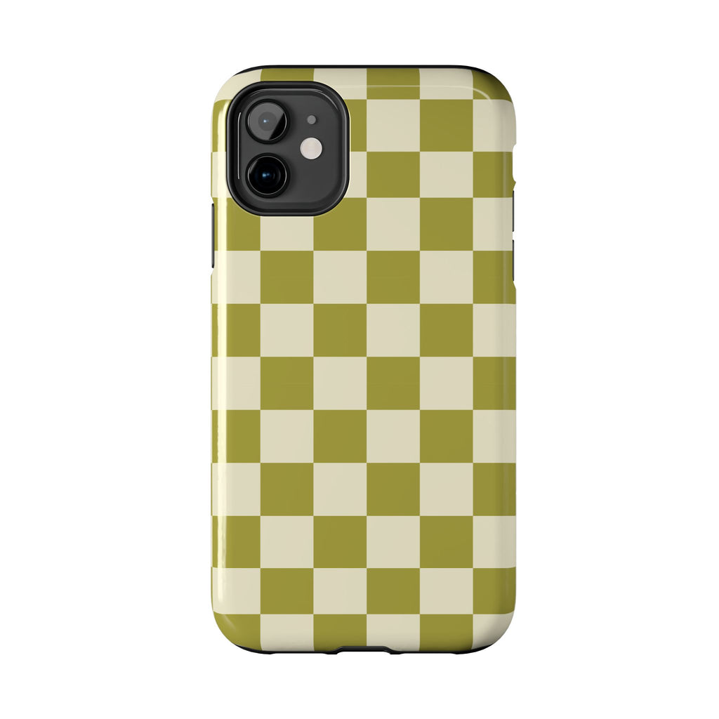 Maroon & Blush Striped Tough Phone Case — Durable Protective iPhone Cover