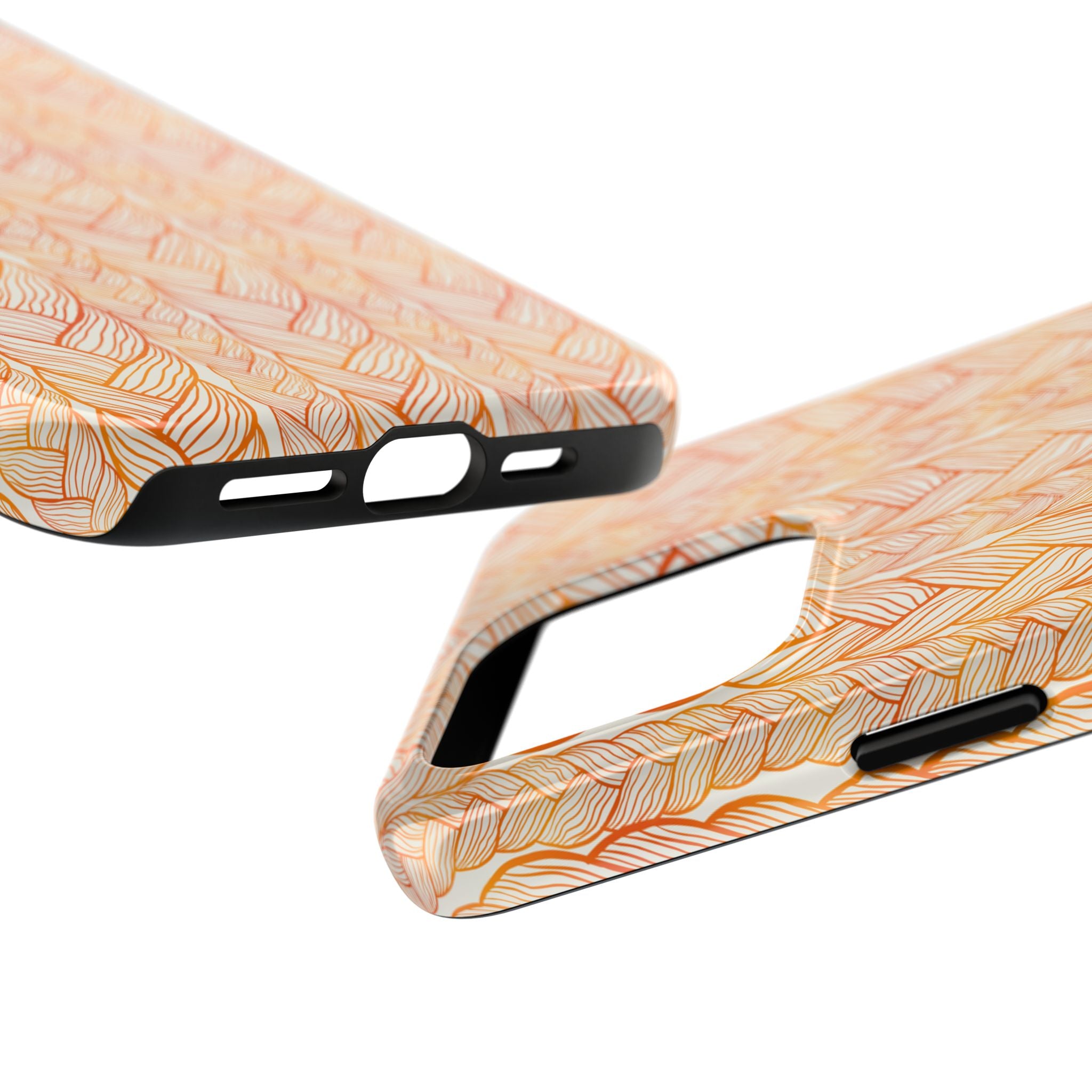 Golden Braid | Orange Braided Line Tough Phone Case
