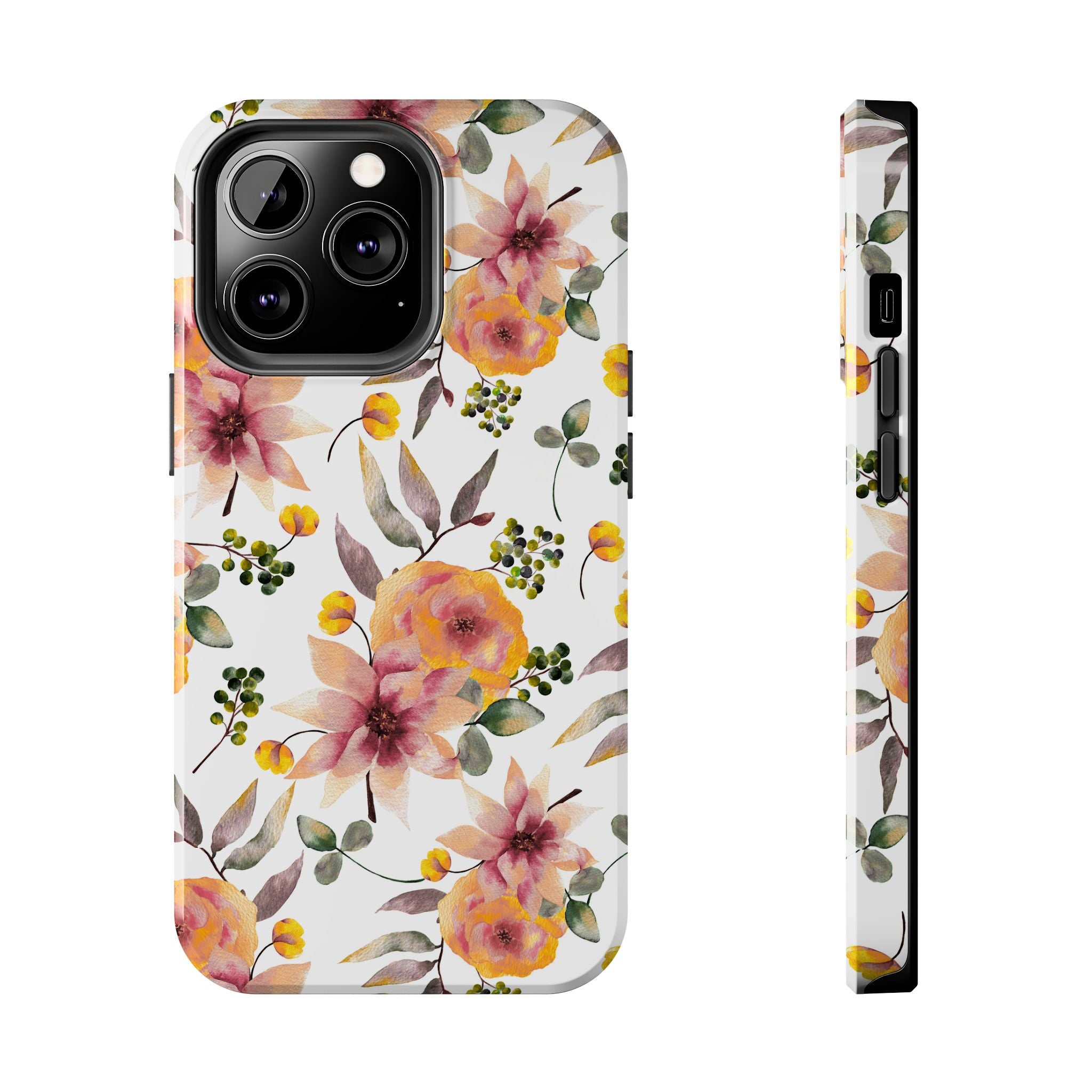 Painterly Bloom | Watercolor Autumn Floral Tough Phone Case