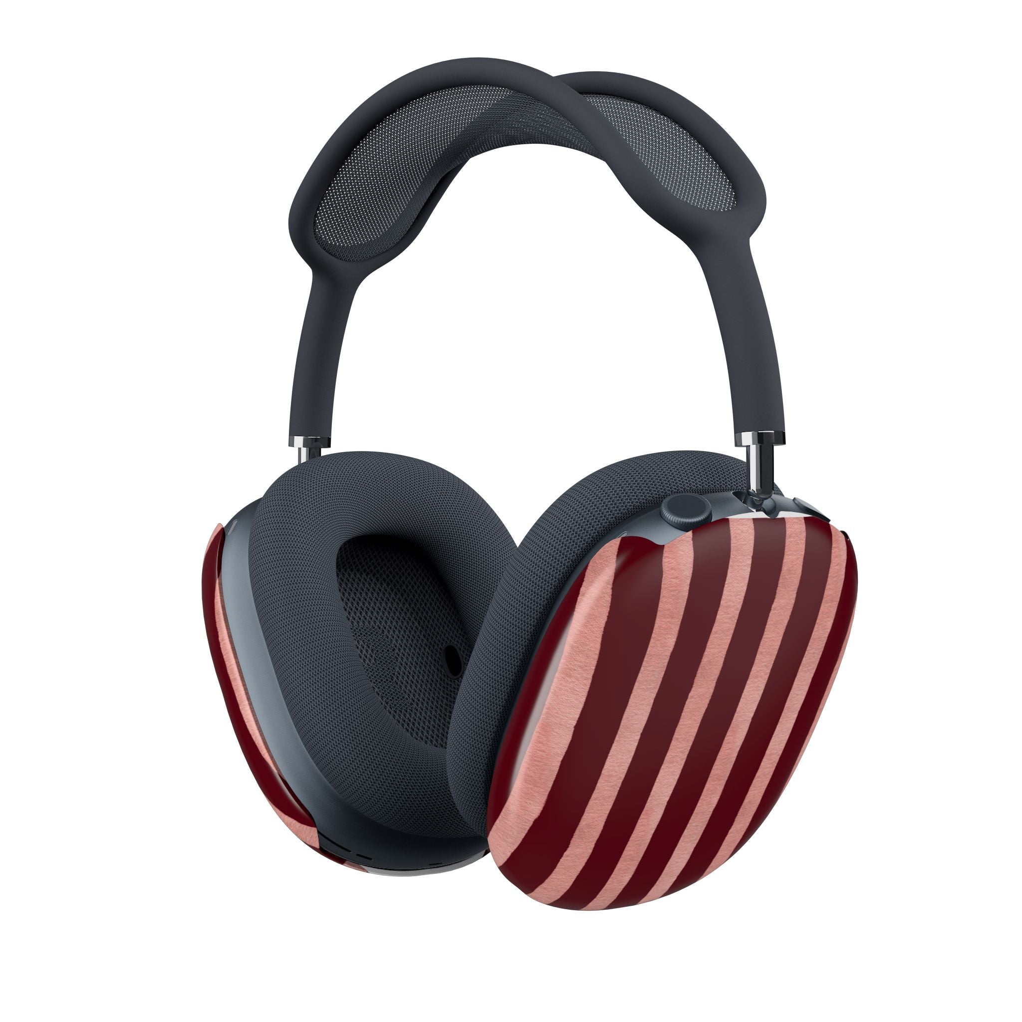 Blush Column | Burgundy & Soft Pink Stripe AirPods Max Case