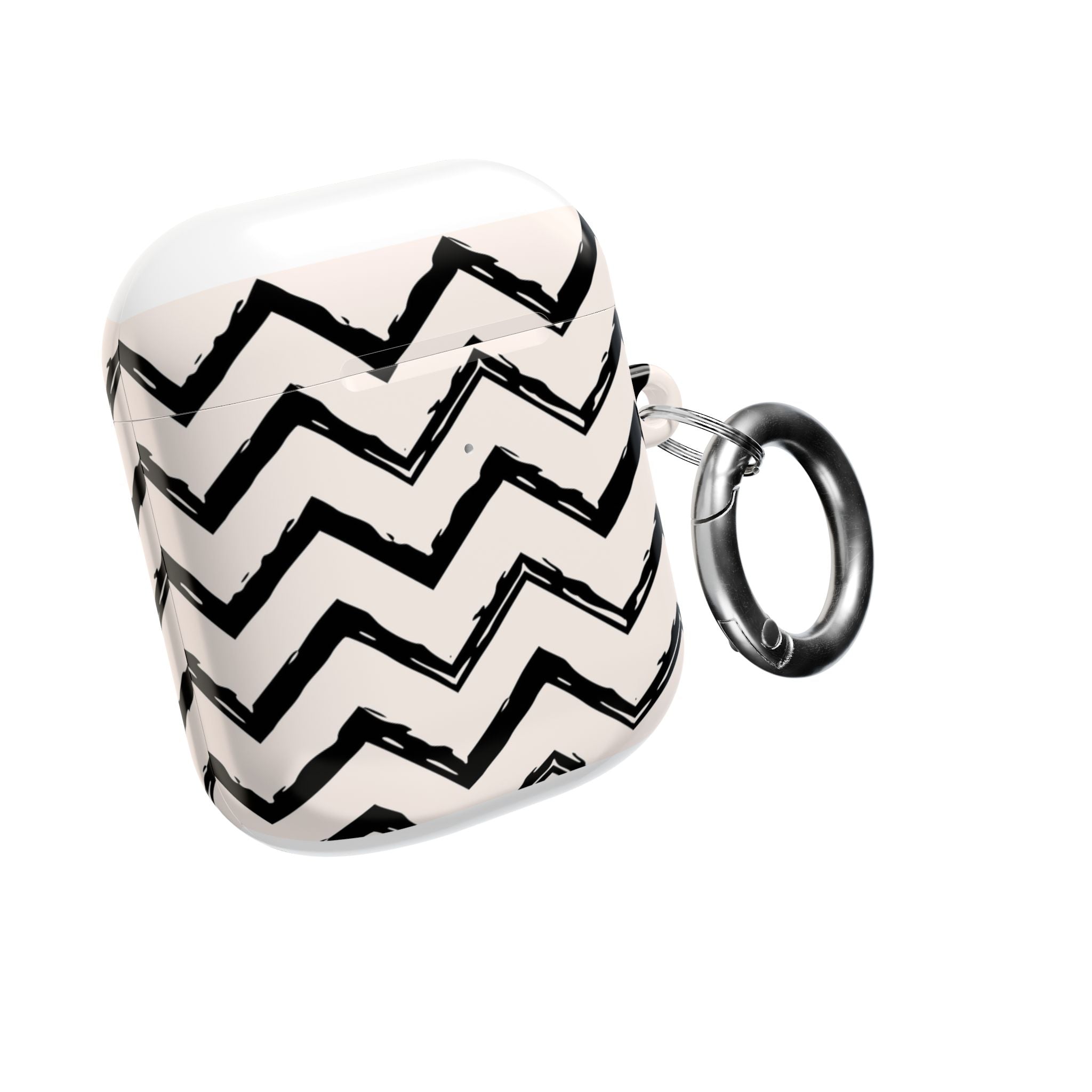 Zig Zag Edit | Black & Cream Chevron AirPods Case