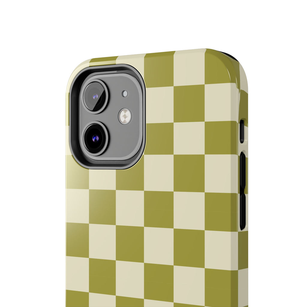 Maroon & Blush Striped Tough Phone Case — Durable Protective iPhone Cover