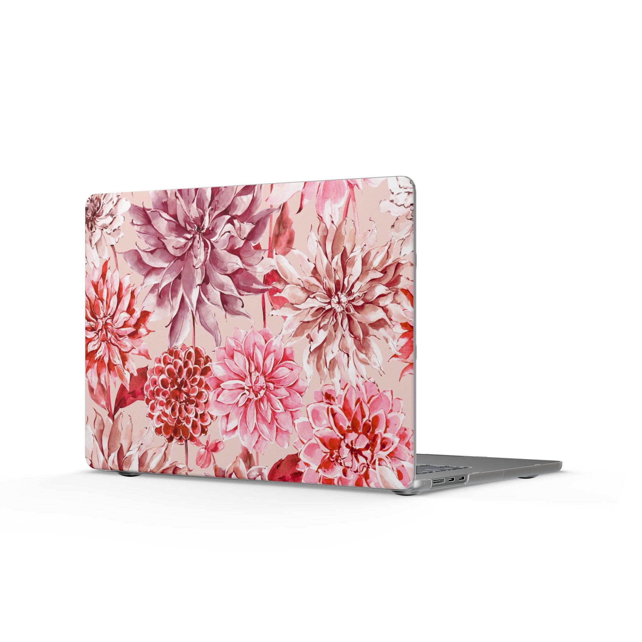 Petal Devotion | Blush Dahlia Floral MacBook Case