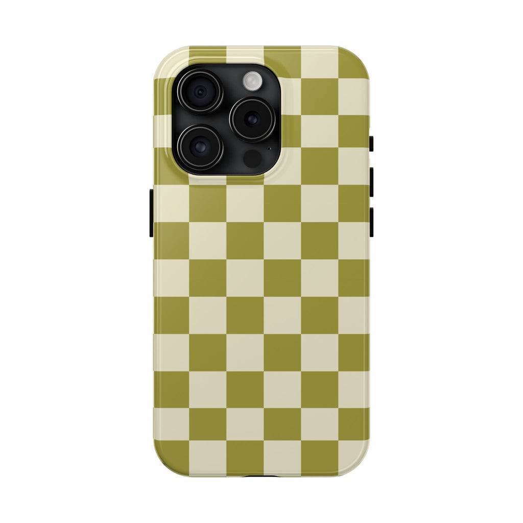 Maroon & Blush Striped Tough Phone Case — Durable Protective iPhone Cover
