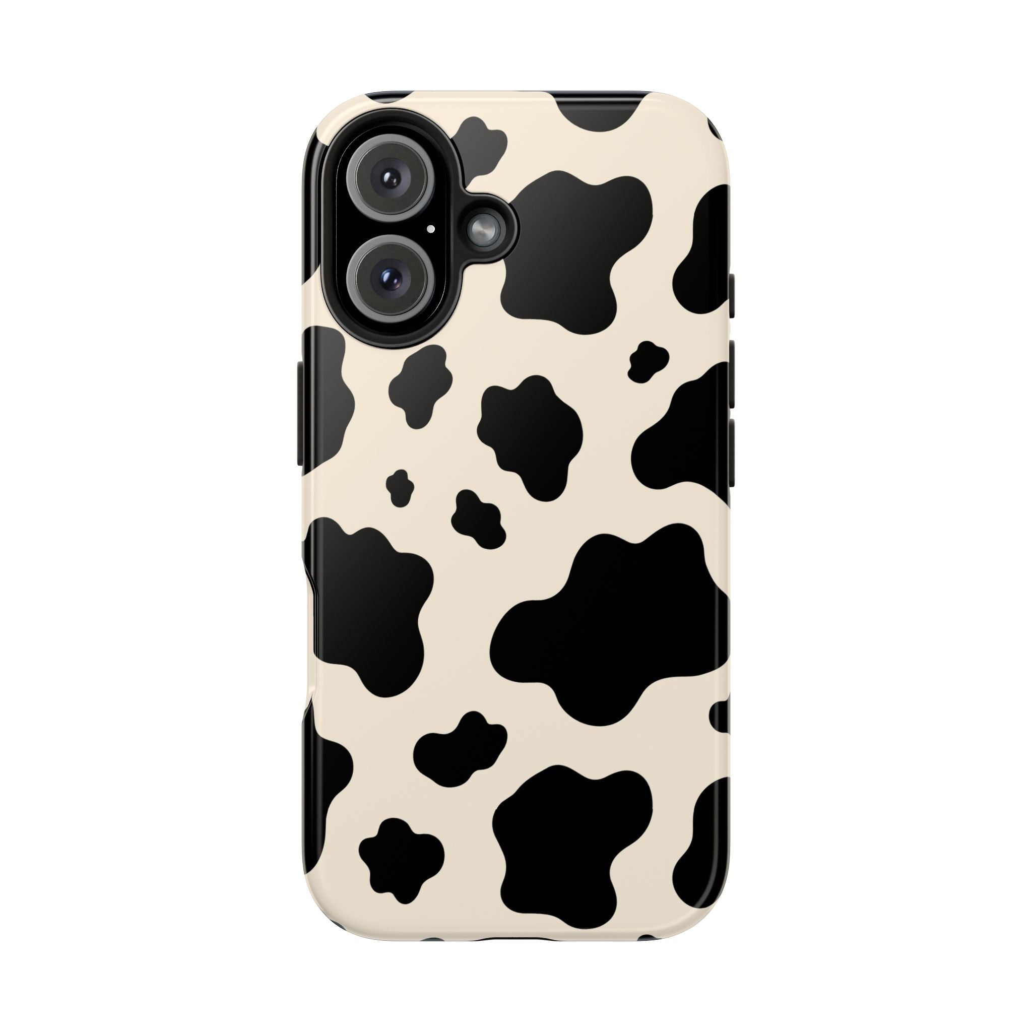 Cream Cow | Black & Cream Cow Print Phone Case