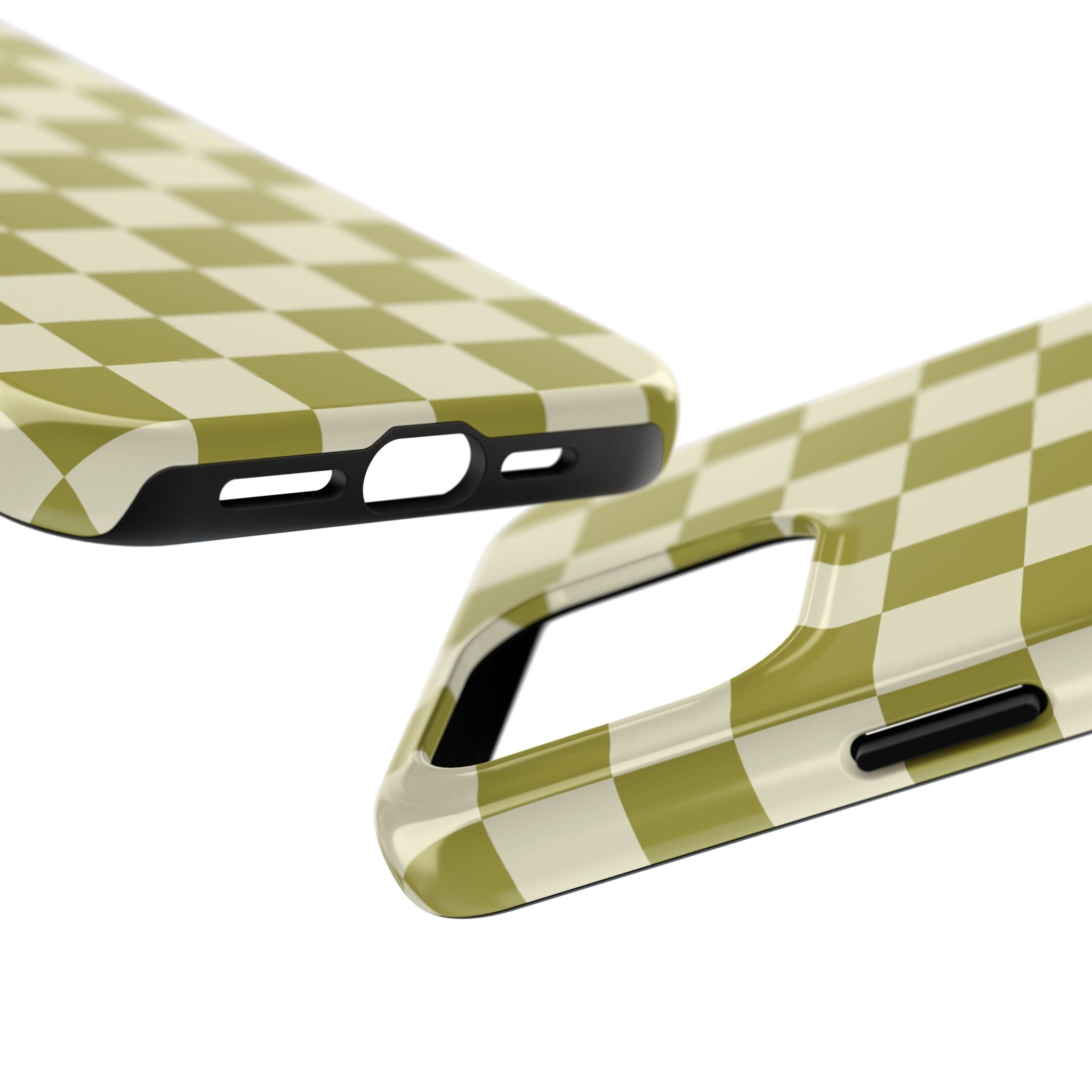Maroon & Blush Striped Tough Phone Case — Durable Protective iPhone Cover