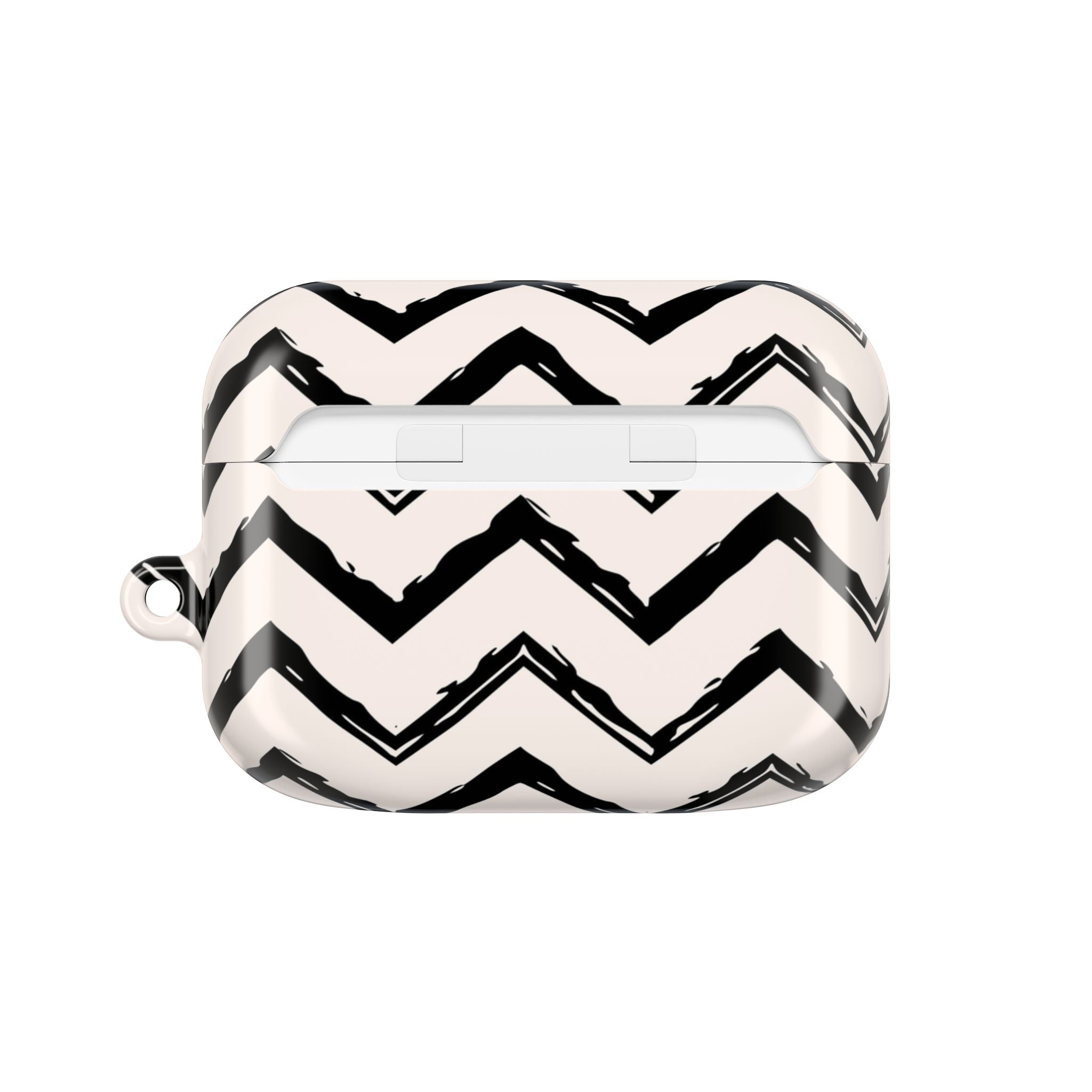 Zig Zag Edit | Black & Cream Chevron AirPods Case