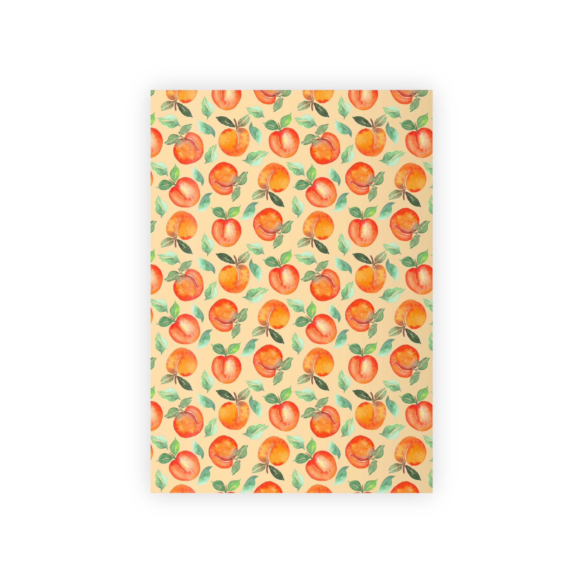 Peach Study | Watercolor Peach Pattern Wrapping Paper