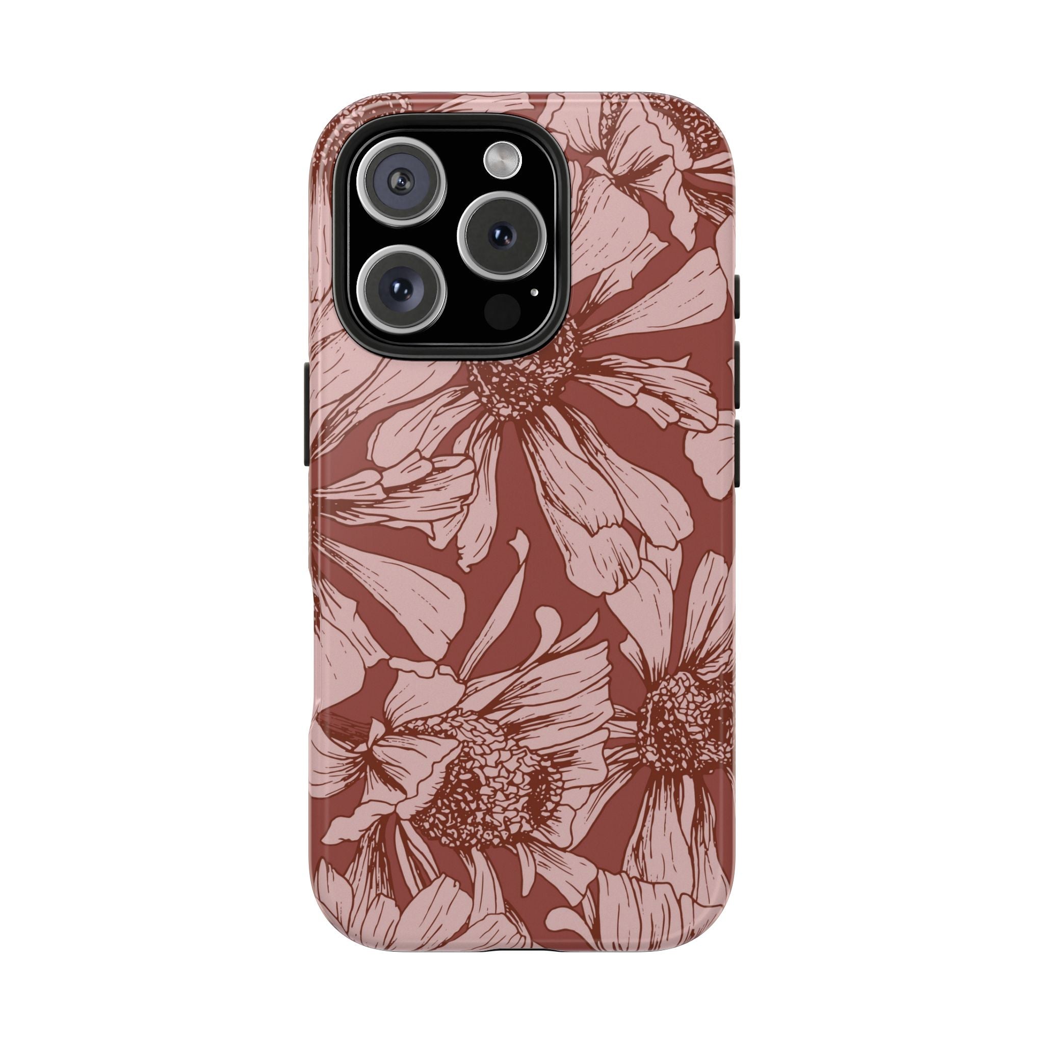 Pressed Bloom | Mocha Floral Sketch Phone Case