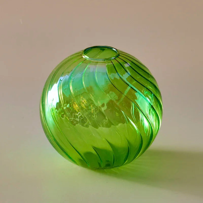 Iridescent Crystal Glass Ball Vase – Crystal Glass | A Luminous Centerpiece For Gifting