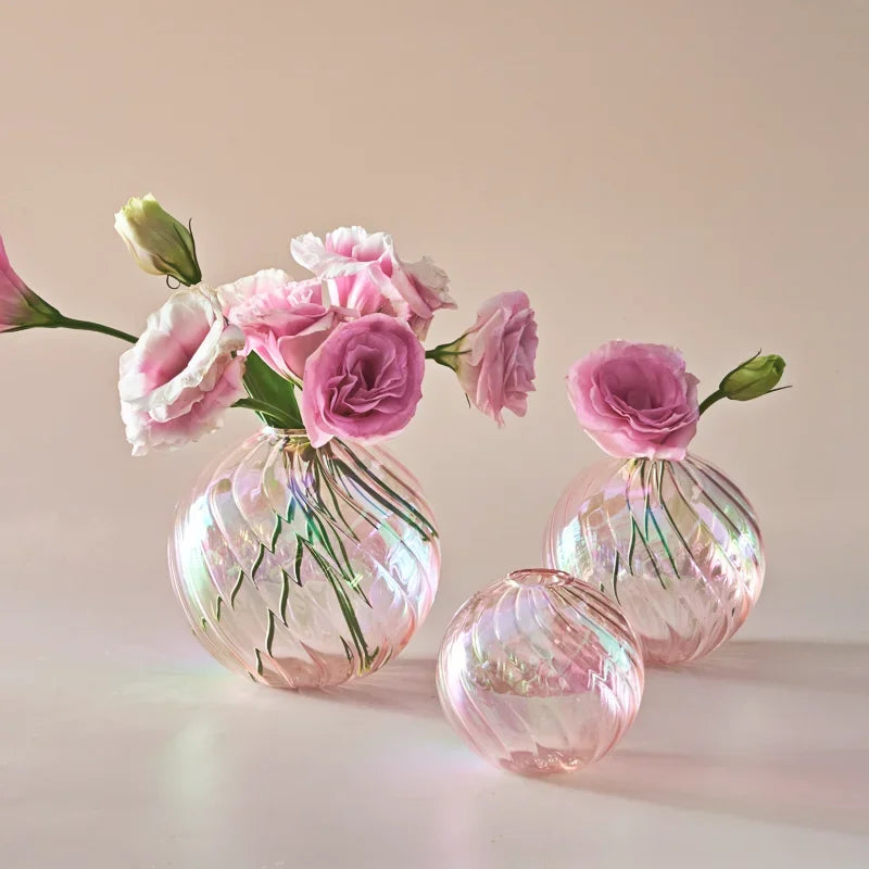 Iridescent Crystal Glass Ball Vase – Crystal Glass | A Luminous Centerpiece For Gifting