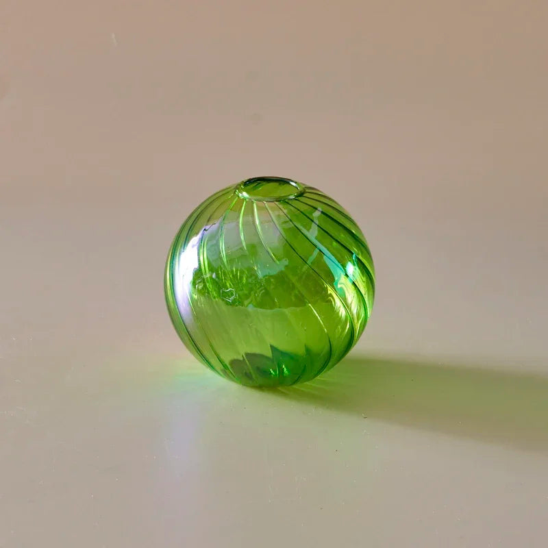 Iridescent Crystal Glass Ball Vase – Crystal Glass | A Luminous Centerpiece For Gifting