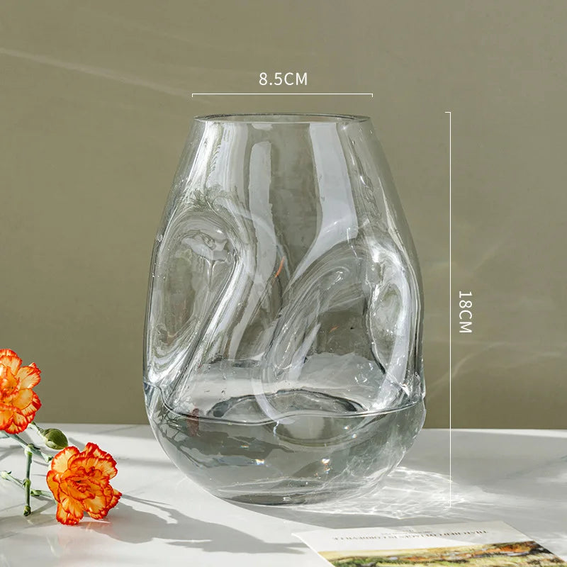 Nordic Light Stained Glass Vase – Irregular Silhouette | Soft Light, Quiet Glow Everyday