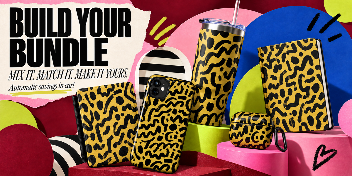 Playful Wild Card bundle campaign featuring coordinated Gift Therapy accessories and automatic savings in cart